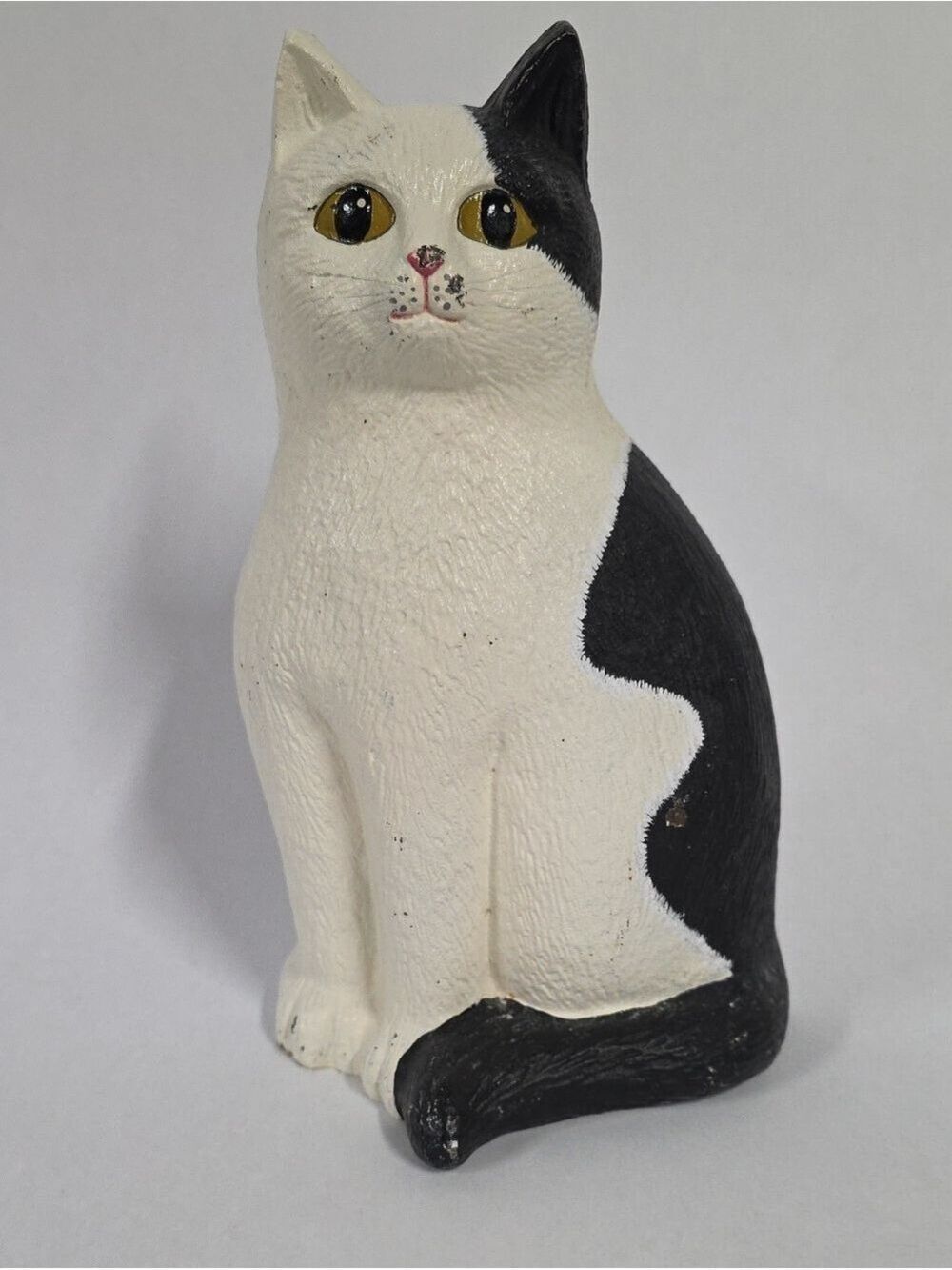 Dept 56 Vintage Black & White Cat Cast Iron Doorstop